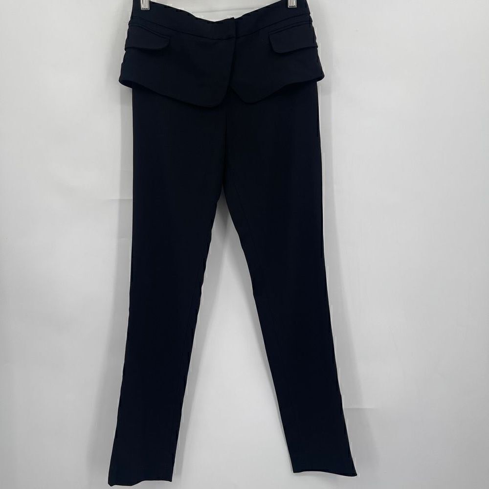 NWT A.L.C. Black Layered Twill High Waisted Skinny Leg Smith Pants Size 2